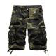 Men's Cargo Shorts Hiking Shorts Pocket Multi Pocket Camouflage Comfort Breathable Short Casual Sports Cargo Shorts Chino Camouflage Red Yellow camouflage Inelastic