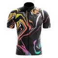 21Grams Men's Cycling Jersey Short Sleeve Bike Top with 3 Rear Pockets Mountain Bike MTB Road Bike Cycling Breathable Moisture Wicking Quick Dry Reflective Strips Black White Yellow Zebra Polyester