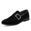 Men's Loafers Slip-Ons Formal Shoes Suede Shoes Monk Shoes Plus Size Business British Daily Office Career Suede Breathable Non-slipping Wear Proof Loafer Black Yellow Brown Spring Fall Winter