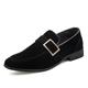 Men's Loafers Slip-Ons Formal Shoes Suede Shoes Monk Shoes Plus Size Business British Daily Office Career Suede Breathable Non-slipping Wear Proof Loafer Black Yellow Brown Spring Fall Winter