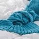 Simple Mermaid Blanket Mermaid Tail Knitted Blanket Throw Blanket For Baby personalized baby blankets