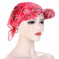 Women Bandana Scarf Cap Sunscreen Hedging Cap Printed Brim Baseball Cap Colorful Sunshade Hooded Scarf Headpiece Headscarf Baseball Hat