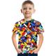 Kids Boys' T shirt Tee Short Sleeve Graphic 3D Print Kid Top Optical Illusion Daily Outdoor Active Streetwear Sports Summer Tee 3-12 Years