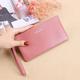 Men's Women's Clutch Wallet Coin Purse Wristlet Credit Card Holder Wallet PU Leather Shopping Daily Zipper Waterproof Lightweight Durable Solid Color Black Light Pink Yellow