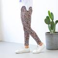 Kids Girls' Leggings Leopard Active Outdoor 7-13 Years Spring Leopard Print Magnolia chrysanthemum