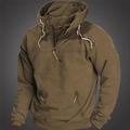 Men's Hoodie Quarter Zip Hoodie Tactical Hoodie Black Army Green Blue Brown Hooded Plain Sports Outdoor Daily Holiday Streetwear Cool Casual Spring Fall Clothing Apparel Hoodies Sweatshirts