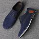 Men's Oxford Shoes Business Casual Daily Wear-resistant Lace-Up Leather Air-permeable Black Blue Summer Men's Shoes