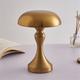 Nordic Led Gold Table Lamp for Bar Hotel Decoration Mushroom Rechargeable Desktop Night Lights 3color Touch Switch Bedside Lamp