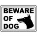 Traffic & Warehouse Signs - Beware of Dog Sign - Weather Approved Aluminum Street Sign 0.04 Thickness - 12 X 8