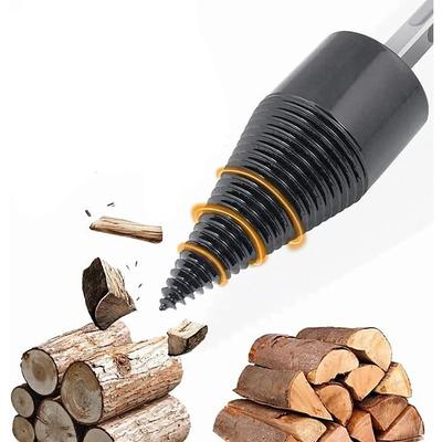 Wood Splitter Drill Bit Log Splitter Chop Wood Splitting Tool Cone Log Splitters Breaking Machine Breaker Firewood Chopper 45mm (1.73IN)