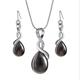 1 set Jewelry Set Drop Earrings For Women's Crystal Party Gift Daily Opal Silver-Plated Alloy Briolette Infinity Pear / Pendant Necklace