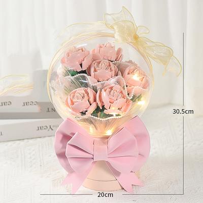 Women's Day Gifts Puzzle Valentine's Day Gift Building Block Black Rose Multi Style Flower Word Small Particles Assembled Bouquet Mother's Day Gifts for MoM