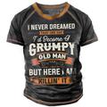 Letter Graphic Prints Sports Designer Casual Men's Unisex 3D Print T shirt Tee Slogan T Shirts Grumpy Old Man T Shirt Outdoor Street Daily T shirt Black Blue Purple Short Sleeve Crew Neck Shirt Summer