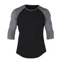 Men's T shirt Tee Long Sleeve Shirt Graphic Color Block Raglan Sleeve Crew Neck Casual Holiday 3/4 Length Sleeve Clothing Apparel Cotton Sports Fashion Lightweight Big and Tall