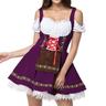 Plus Size Oktoberfest Costume Beer Dress Dirndl Trachtenkleider Maid Outfits German Munich Wiesn Women's Traditional Style Cloth Shirt Apron