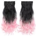 Synthetic Hair Curly Clip In Wig Extension 16 Clips In Hair Extension Hair Pieces Fake Hair Extension Synthetic 49 Colors