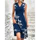 Women's Summer Dress Print Dress Floral Twist Print V Neck Midi Dress Daily Date Sleeveless Summer Spring