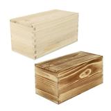 Sliding Wooden Box Tote Bins for Storage with Kids Treasure Chest 2 Pcs Packing Jewelry Boxes Decor