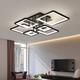 Multi Layer Modern LED Ceiling Light APP Dimmable Flush Mounted Light Black Square Ceiling Lamp Suitable for Bedroom Living Room Dining Room AC110V AC220V