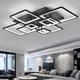 Multi Layer Modern LED Ceiling Light APP Dimmable Flush Mounted Light Black Square Ceiling Lamp Suitable for Bedroom Living Room Dining Room AC110V AC220V