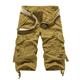 Men's Cargo Shorts Below Knee Length Shorts Capri Pants Hiking Shorts Multi Pocket Plain Calf-Length Daily Basic Big and Tall Wine Army Green