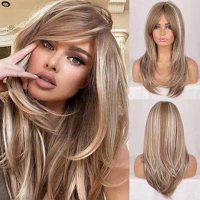 Remy Human Hair 13x4 Lace Front Wig Free Part Brazilian Hair Body Wave Black Blonde Wig 130% Density with Baby Hair Pre-Plucked For wigs for black women Long Human Hair Lace Wig