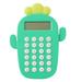 rygai Cute Cactus Desktop Calculator Battery Operated 8 Digits Round Buttons LCD Display Portable Student Finance Calculator Office Supplies