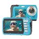 4K30FPS Waterproof Camera 56MP Underwater Cameras UHD Video Recorder Selfie IPS Dual Screens(3/2) 10FT Waterproof Digital Camera for Snorkeling on Vacation 1700mAh