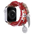 Handmade Braided Rope Compatible with Apple Watch band 38mm 40mm 41mm 42mm 44mm 45mm 49mm Women Beaded Boho Beads Strap Replacement Wristband for iwatch Series Ultra 8 7 6 5 4 3 2 1 SE