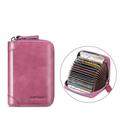 Large Capacity 20 Card Slots High Quality VIP ID Bank Credit Card Holder Zipper Wallet Women and Men Card Case Slim Genuine Leather Cowhide RFID Anti-theft Brush Organ Cards Bag Purse