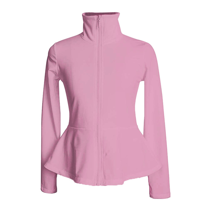 Figure Skating Fleece Jacket Women's Girls' Ice Skating Jacket Top Navy Black White Stretchy Training Competition Skating Wear Thermal Warm Long Sleeve Ice Skating Figure Skating