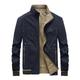 Men's Winter Jacket Winter Coat Jacket Thermal Warm Breathable Daily Going out Zipper Stand Collar Sporty Elegant Jacket Outerwear Solid Color Embroidered Blue Khaki Army Green / Spring / Fall