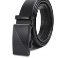 Men's Faux Leather Belt Ratchet Belt Casual Belt Black 125cm Automatic Buckle Faux Leather Stylish Business Casual Plain Daily Vacation Going out