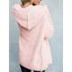 Women's Teddy Coat Fleece Jacket Winter Coat Lightweight Warm Hooded Jacket with Pockets Fall Warm Stylish Casual Street Jacket Long Sleeve White Pink Khaki