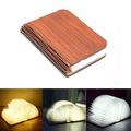 LED Book Night Light Portable 3 Colors Creative Wooden 5V USB Rechargeable Magnetic Foldable Desk Table Lamp Home Decoration