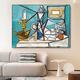 Hand Painted Picasso Oil Painting Wall Picasso Painting Abstract Figurative Wall Art Picture Handmade Painting Artwork for Home Decor Living Room Bedroom Decor Rolled Canvas No Frame