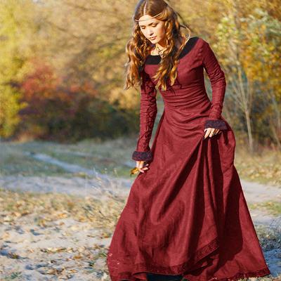 Medieval 18th Century Vintage Dress Dress Tunic Dress Maxi Viking Outlander Ranger Valhalla Women's Halloween Masquerade Party Evening LARP Ren Faire Adults' Dress All Seasons