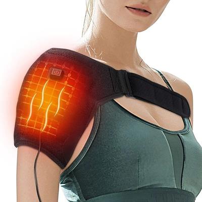 USB Electronic Heated Shoulder Wrap Men Women Adjustable Heating Pad Shoulder Support Brace Hot Therapy Pain Relief Recovery