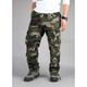 Men's Cargo Pants Cargo Trousers Trousers Parachute Pants Leg Drawstring Multi Pocket Straight Leg Plain Comfort Wearable Outdoor Daily Going out 100% Cotton Sports Stylish Camouflage Blue Camouflage