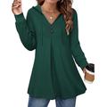Blouse Hoodie Women's Black Wine Green Solid / Plain Color Patchwork Sports Outdoor Street Classic Hooded Regular Fit S