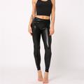 1980s High Waisted Shiny Latex Patent Leggings PU Leather Pencil Pants Disco Women's Carnival Party Pants