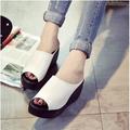 cross-border popular 2020 new wedge sandals and slippers women's summer sponge cake platform slippers high-heeled sandals wholesale