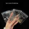 Transparent Jewelry Storage Albums Gifts With Zip-lock Bag Reclosable Necklace Rings Bags Portable Earring Display Cover