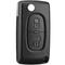 Yzmrbdqc - 2 Buttons Coque de clé de voiture Peugeot Coque Compatible CE0523 clé à Rabat Pliable