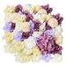 SUKIY 2 Pieces Artificial Flowers Wall Background 3D Flower Wall Panels Wedding Decor(Purple)