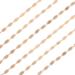 Sequin Link Chain 2 Meters/6.56 Ft Rose Gold Plated Flat Oval Link Chains Necklace Chains Bulk for Jewelry Making