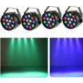 Lot de 4 lampes de scène 15 w led rgb Flat par Light dmx Stage Lighting 7 Control Channel led Disco