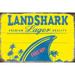 Vintage Landshark Beer Decor Tin sign Retro Metal Signs Man Cave Decor 8X12Inch Bar Sign