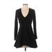 Max Studio Casual Dress - Sweater Dress: Black Dresses - Women's Size X-Small
