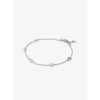Michael Kors Precious Metal-Plated Sterling Silver Cubic Zirconia Bracelet Silver One Size